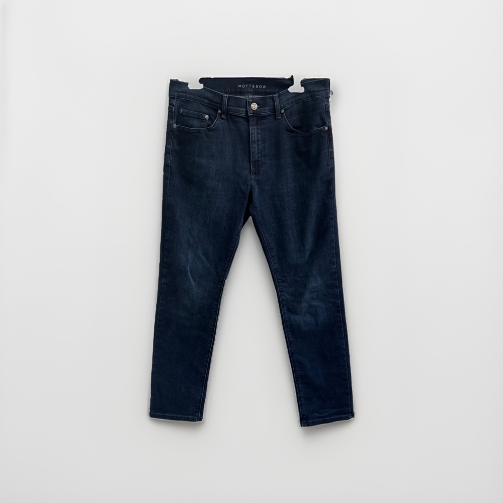 mott and bow jeans Men's Black Denim 33 X 30 Slim Fit